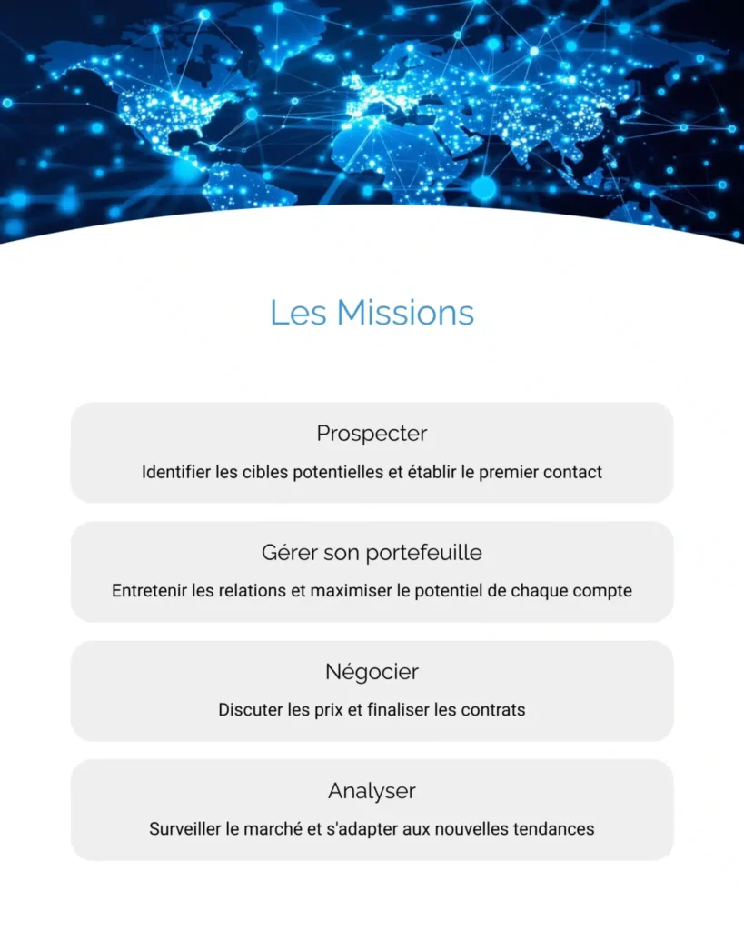 Les missions d'un commercial