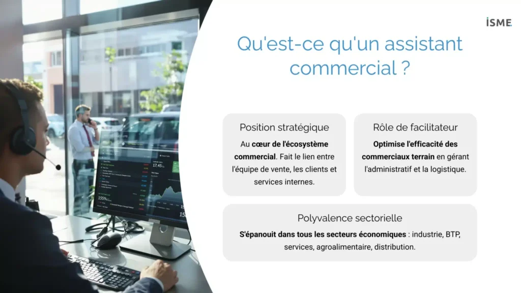 Une infographie qui montre ce qu'est un assistant commercial
