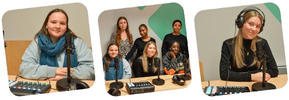 Studio d’enregistrement podcast avec élèves ISME Vannes