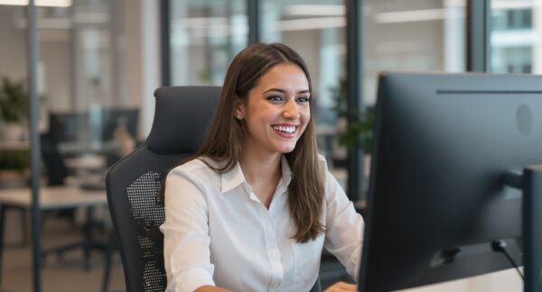 Un Assistant de gestion plutôt jeune et ravi de faire son travail