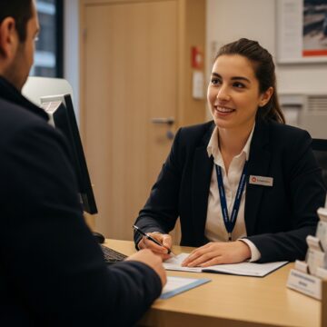 Une jeune salarié après un BTS MCO