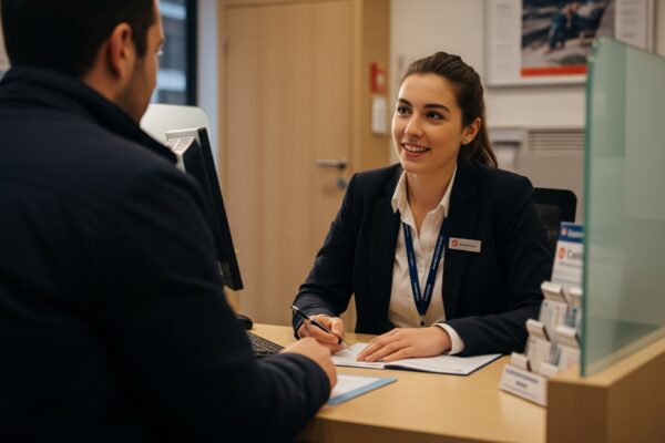 Une jeune salarié après un BTS MCO