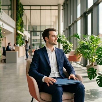 Un étudiant qui se présente à un entretien d'alternance