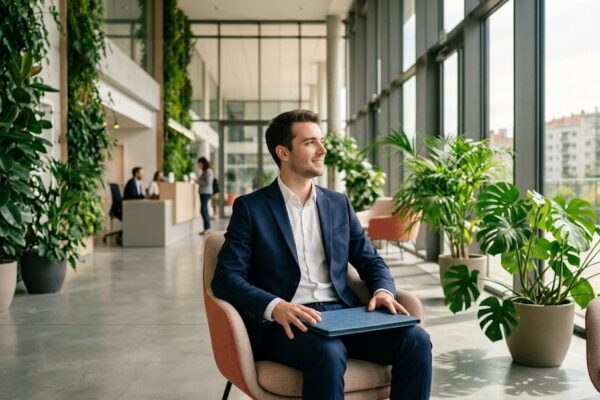 Un étudiant qui se présente à un entretien d'alternance